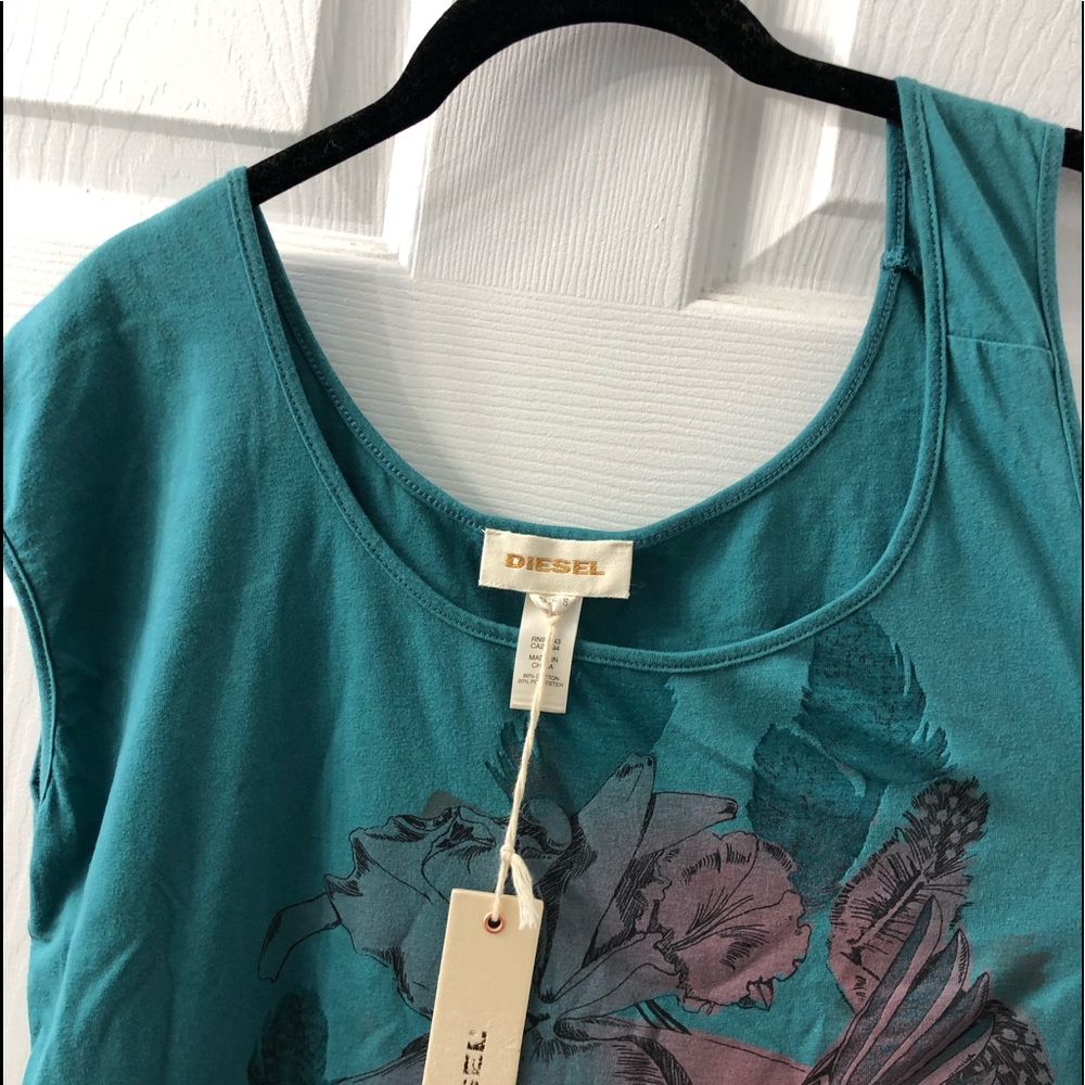 Diesel asymmetric blue cami